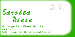 sarolta wiese business card